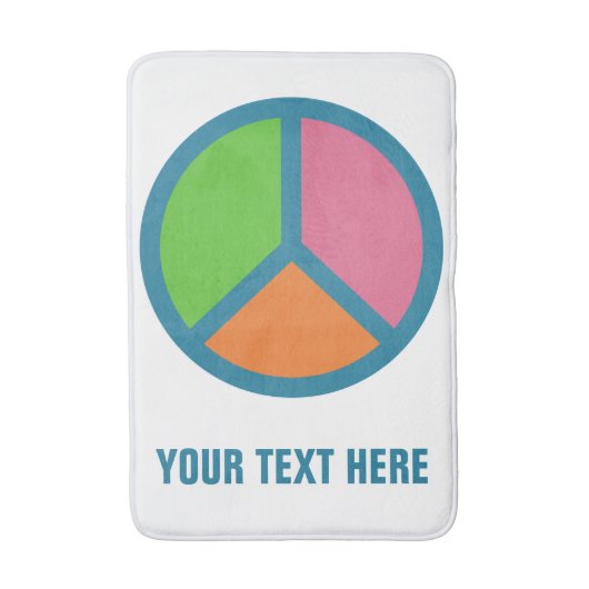 Farbenfrohe Friedenszeichen-Badematte Badematte (Vorderseite Vertikal)