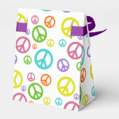 Farbenfrohe Friedenszeichen Geschenkschachtel (Rückseite)