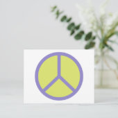 Farbenfrohe Friedenszeichen-Postkarte Postkarte (Stehend Vorderseite)