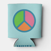 Farbenfrohe Friedenszeichen Sonderzeichen für Mono Dosenkühler (Vorderseite)