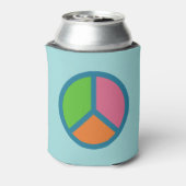 Farbenfrohe Friedenszeichen Sonderzeichen für Mono Dosenkühler (Kanne Rückseite)