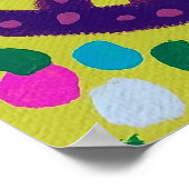 Farbenfrohe friedliche Signatur Akryllische Kunst Poster (Ecke)