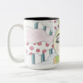 Farbenfrohe, friedliche Sonne - Zwei-Tone-Kaffee-T Zweifarbige Tasse (Links)