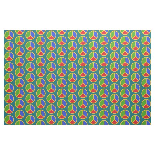 Farbenfrohe, friedliche Unterschrift Stoff (Yard (91,4 cm))
