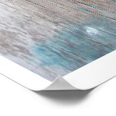 Farbenfrohe frische Karotten am Holztisch Poster (Ecke)