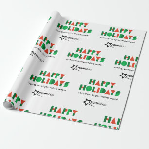 Farbenfrohe Frohe Feiertage Benutzerdefiniertes Lo Geschenkpapier