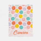 Farbenfrohe, fröhliche Gesichtspflege Fleecedecke (Vorderseite)