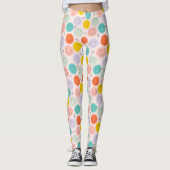 Farbenfrohe, fröhliche Gesichtspflege Leggings (Vorderseite)