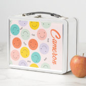 Farbenfrohe, fröhliche Gesichtspflege Metall Brotdose (Beispiel)