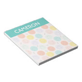 Farbenfrohe, fröhliche Gesichtspflege Notizblock (angewinkelt)