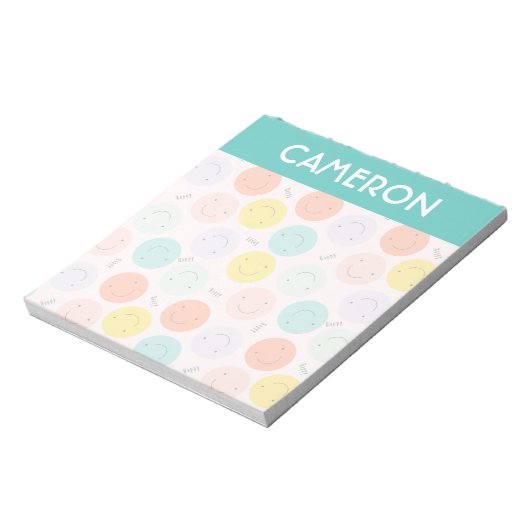 Farbenfrohe, fröhliche Gesichtspflege Notizblock (Rotiert)