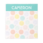 Farbenfrohe, fröhliche Gesichtspflege Notizblock (Vorderseite)