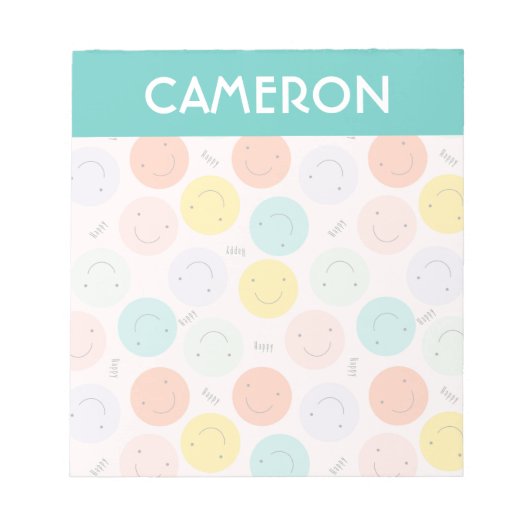 Farbenfrohe, fröhliche Gesichtspflege Notizblock (Vorderseite)