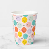 Farbenfrohe, fröhliche Gesichtspflege Pappbecher (Links)