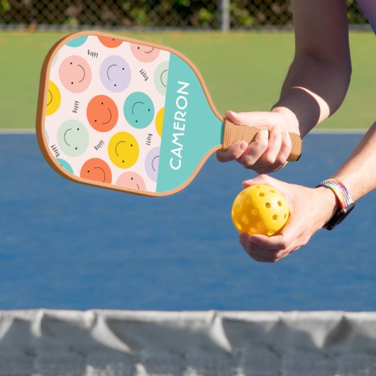 Farbenfrohe, fröhliche Gesichtspflege Pickleball Schläger (InSitu)