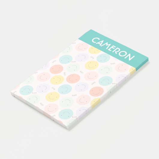 Farbenfrohe, fröhliche Gesichtspflege Post-it Klebezettel (angewinkelt)