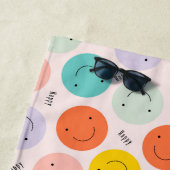 Farbenfrohe, fröhliche Gesichtspflege Strandtuch (Beispiel)