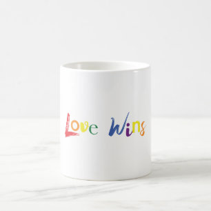 Farbenfrohe, fröhliche, kreative Gestaltung der Li Kaffeetasse