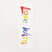 Farbenfrohe, fröhliche, kreative Gestaltung der Li Yogamatte (Vorderseite)