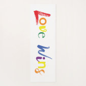 Farbenfrohe, fröhliche, kreative Gestaltung der Li Yogamatte (Rückseite)