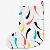 Farbenfrohe, fröhliche, moderne, trendige urbane G Großer Weihnachtsstrumpf (Rückseite)