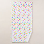 Farbenfrohe, fröhliche Sprinkles Confetti Muster G Badehandtuch (Badehandtuch)