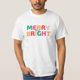 Farbenfrohe Fröhliche und Helle Feste Weihnachten T-Shirt