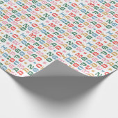 Farbenfrohe, fröhliche Weihnachtswrapping Papier Geschenkpapier (Ecke)