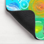 Farbenfrohe Frösche auf farbenfrohem Wasser Mousepad (Ecke)