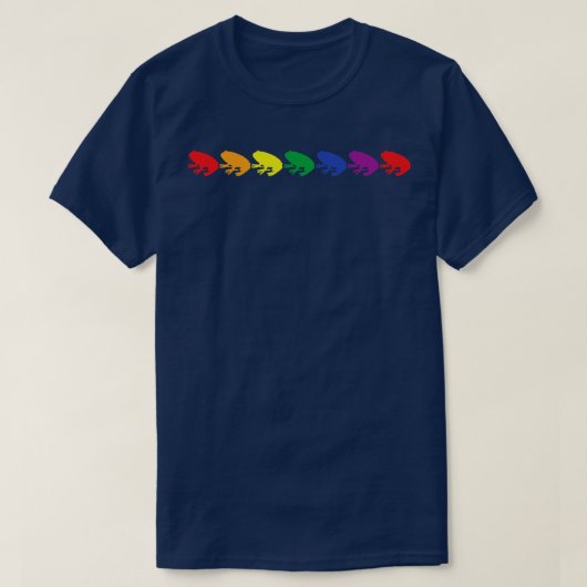 Farbenfrohe Froschfrösche T-Shirt (Design vorne)