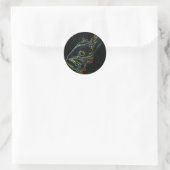 Farbenfrohe Froschsticker Runder Aufkleber (Tasche)