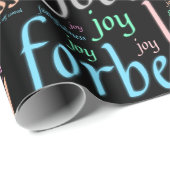 Farbenfrohe Frucht des Geistes in Word Cloud Geschenkpapier (Rolleneckpunkt)