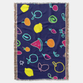 Farbenfrohe Frucht Fantasia Design Decke (Vorderseite Vertikal)