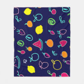 Farbenfrohe Frucht Fantasia Design Fleecedecke (Vorderseite)