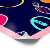 Farbenfrohe Frucht Fantasia Design Poster (Ecke)