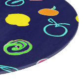 Farbenfrohe Frucht Fantasia Design Schneidebrett (Ecke)