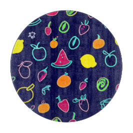 Farbenfrohe Frucht Fantasia Design Schneidebrett