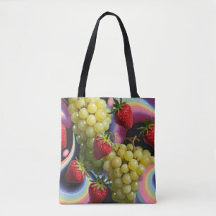 Farbenfrohe Frucht Swirl Shopping Errand Tote Tasc Tasche
