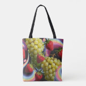 Farbenfrohe Frucht Swirl Shopping Errand Tote Tasc Tasche (Rückseite)