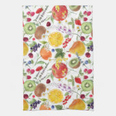 Farbenfrohe Frucht und Kräutermuster Geschirrtuch (Vertikal)