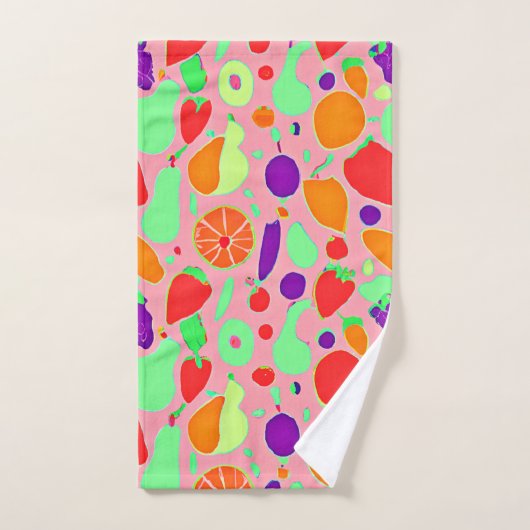 Farbenfrohe fruchtbare Spektralmuster Badhandtuch Set (Handtuch)