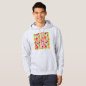 Farbenfrohe fruchtbare Spektralmuster Hoodie (Vorne ganz)