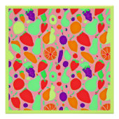 Farbenfrohe fruchtbare Spektralmuster Poster (Vorderseite)