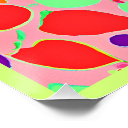 Farbenfrohe fruchtbare Spektralmuster Poster (Ecke)