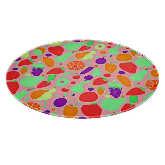 Farbenfrohe fruchtbare Spektralmuster Schneidebrett (Ecke)