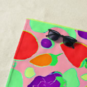 Farbenfrohe fruchtbare Spektralmuster Strandtuch (Beispiel)