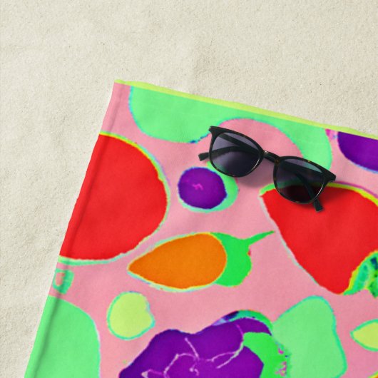 Farbenfrohe fruchtbare Spektralmuster Strandtuch (Beispiel)