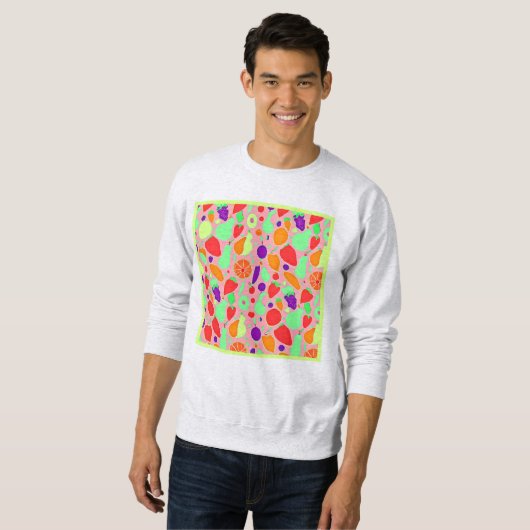 Farbenfrohe fruchtbare Spektralmuster Sweatshirt (Vorne ganz)