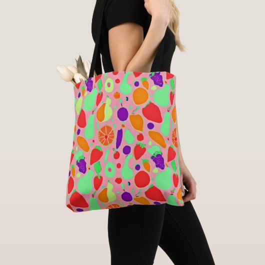 Farbenfrohe fruchtbare Spektralmuster Tasche (Von Nahem)
