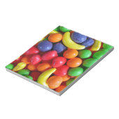 Farbenfrohe Früchte in Form von Süßigkeiten Notizblock (Rotiert)